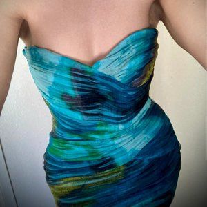 BCBG Winnie Aquamarine Bodycon Cocktail Party Dress NWT